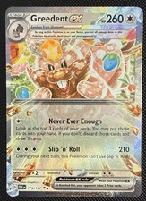Pokémon TCG Greedent Scarlet & Violet Obsidian Flames 179/197 EX Holo Rare NM