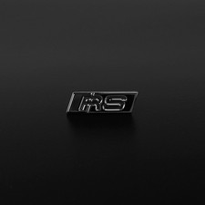 Audi RS Schriftzug Logo Emblem selbstklebend 9x30mm schwarz RS3 RS4 RS5 RS6 RS7