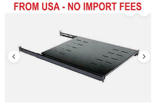 Raising Electronics 19" 1U 4 Post Sliding Fixed Rack Server Shelf