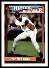 1992 Topps Jeff Reardon Boston Red Sox #3 15163