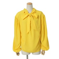 BALENCIAGA blouse Size 34 Tie collar ribbon long sleeve shirt Made in Italy ...