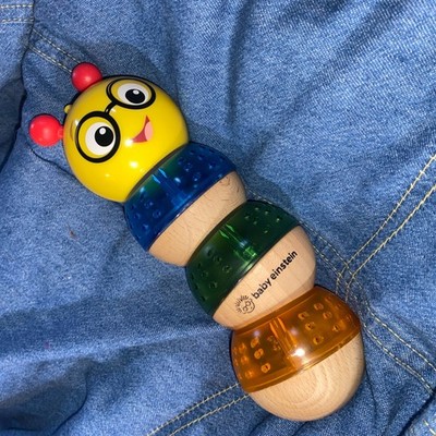 Baby Einstein Caterpillar Ball Activity Stack Wood Bottoms With Sounds