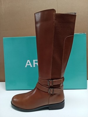 Array Women's Knee High Leather Riding Boots  Side Zip Size 9