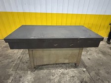 36" X 72" X 9" THICK BLACK GRANITE SURFACE PLATE WITH STAND: STOCK 23490