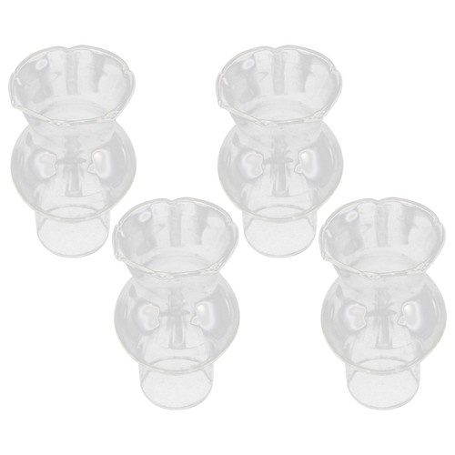 4 Pcs Nurse Clear Oil Lamp Globe Chimneys Glass Shade Replacement - Picture 4 of 11
