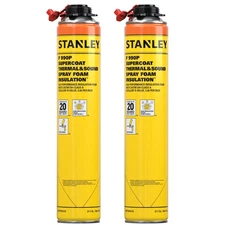 STANLEY Supercoat Spray Foam Insulation - Closed Cell Spray Foam Covers Up to 40