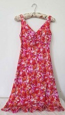 Express World Brand Womens Dress Size 1/2 Multicolor Floral Side Zip Sleeveless
