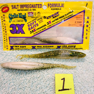 Strike King Lures 3X Z-TOO Cyberflexxx 4 Pack Soft Plastic Bait New