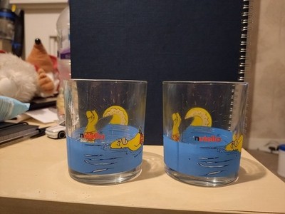 nutella homer Simpson on the beach Glas x2 2000er ca. in gutem Zustand