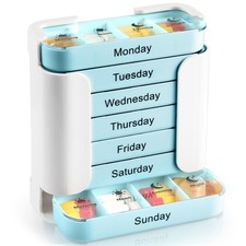 28 Slots 7 Days 4 Time Daily Pill Medicine Drug Holder Box Case Weekly Organizer