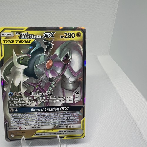 ARCEUS & DIALGA & PALKIA GX 156/236 COSMIC ECLIPSE POKEMON CARD NEAR MINT - Picture 15 of 20
