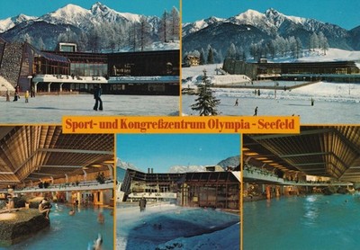 Olympia Sport- und Kongresszentrum in Seefeld, Tirol, Österreich Postkarte