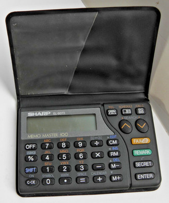 Sharp EL-6073 Memo Master Taschenrechner gebraucht bestückt neue Batterien