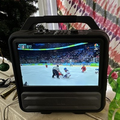 Monster Portable Smart TV Black with Netflix YouTube Disney+ Handle