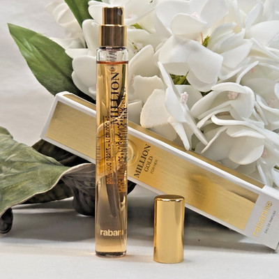 Paco Rabanne MILLION GOLD For Her Floral Eau de Parfum Travel Spray .34 oz NIB
