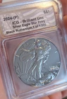 2024 Silver Eagle (ASE)- Star Privy Colorized Black Ruthenium- ICG Brilliant UNC