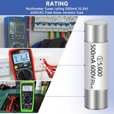 Pack Of 5, T500mAL250V, T500mA 250V, T500mL250V Cartridge Glass Fuse 5X20mm (3 - Foto 8