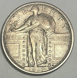 1917 Type 1 Standing Liberty Quarter Nice High Grade Coin No Reserve