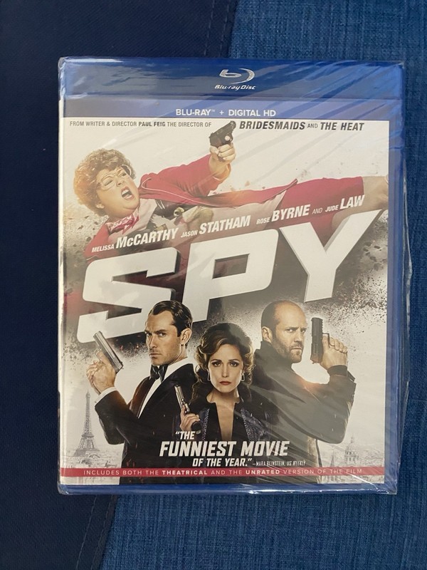 Spy (Blu-ray, 2015, Melissa McCarthy) No Digital LIKE NEW!