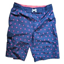 Cat  Jack Boys 14/16 Navy Sailboat Swim Trunks Board Shorts
