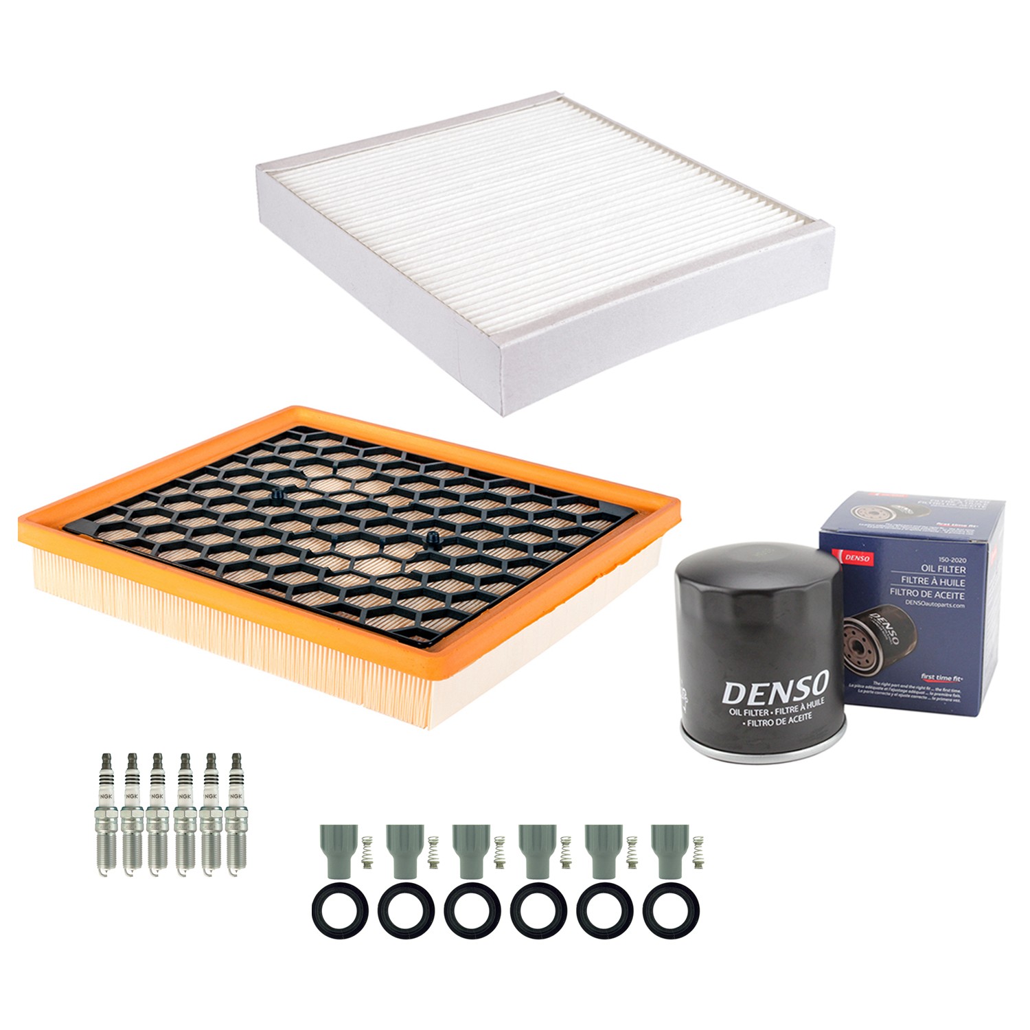 Denso Tune Up Kit NGK 6 Spark Plugs  Boots Kit for Buick Lacrosse 3.0 3.6 V6