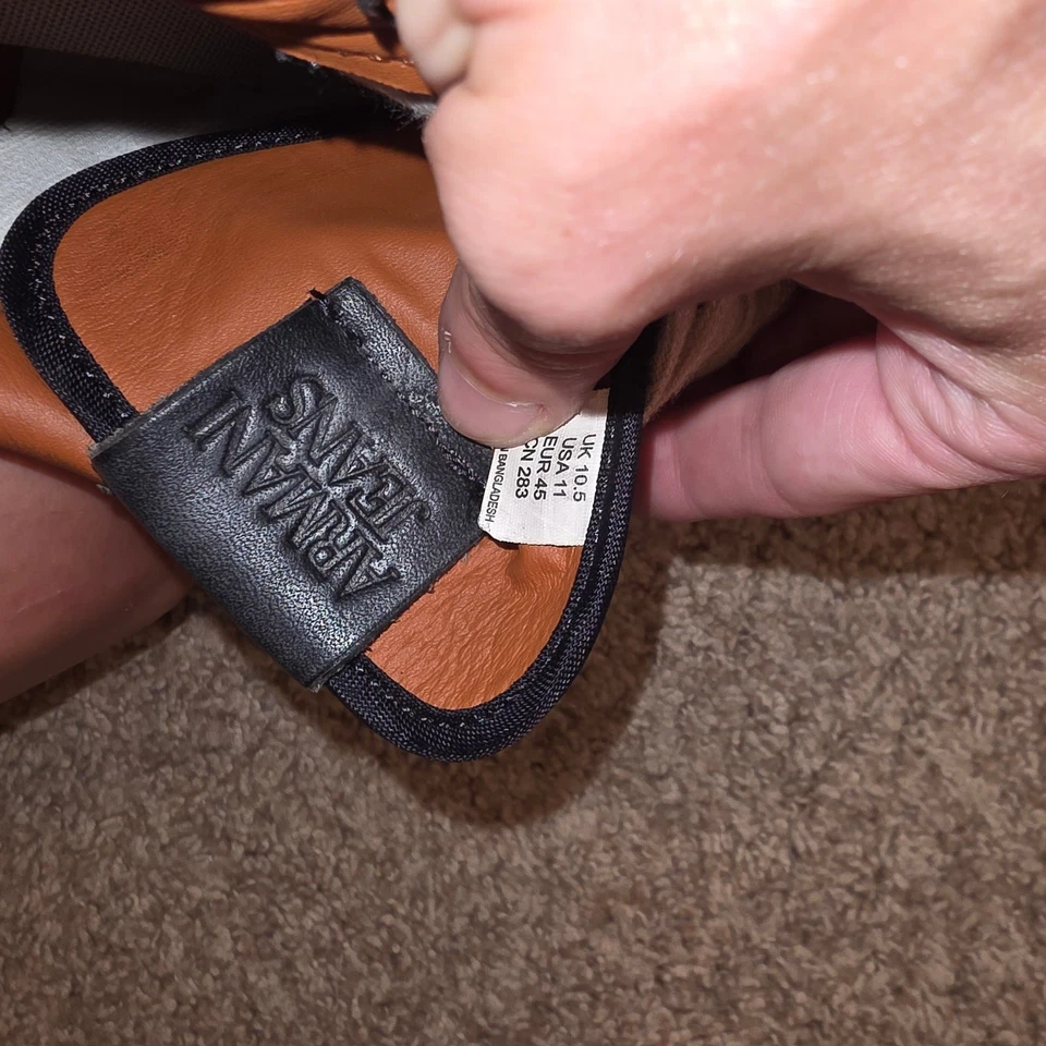 Armani Jeans Zapatillas Gris Metalizado/Azul Marino, Logotipo de la Firma AJ Hombre Talla 11  Foto 4 de 4