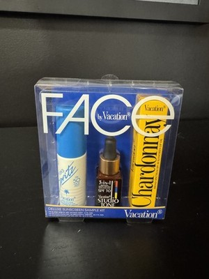 Face by Vacation DELUXE SUNSCREEN SAMPLE KIT Optimal Daily Facial Protection NEW