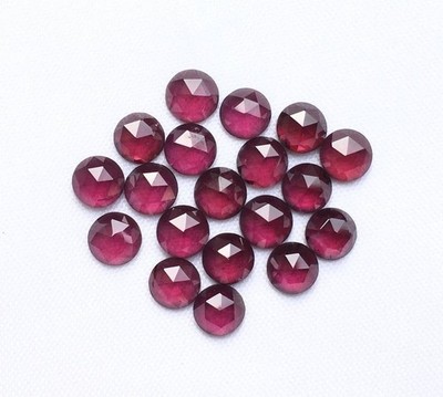 Natural Garnet Hyderabadi Round Rose Cut 5mm To 15mm Loose Gemstone