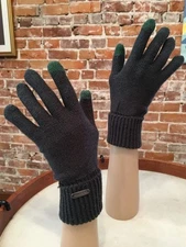 Steve Madden Dark Green Knit E-Z Tap Touchscreen Gloves Womens O/S NEW Christmas
