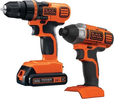 BLACK+DECKER - BD2KITCDDI - 20V MAX* Drill/Driver + Impact - Combo - 1 Battery