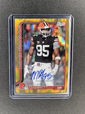 Myles Garrett 2025 Topps Chrome Gold Lava Refractor Auto 45/50