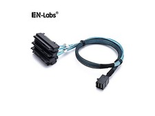 Mini SAS HD SFF-8643 to 4x SFF-8482 Connectors With SAS/SATA Power Cable 1.6ft