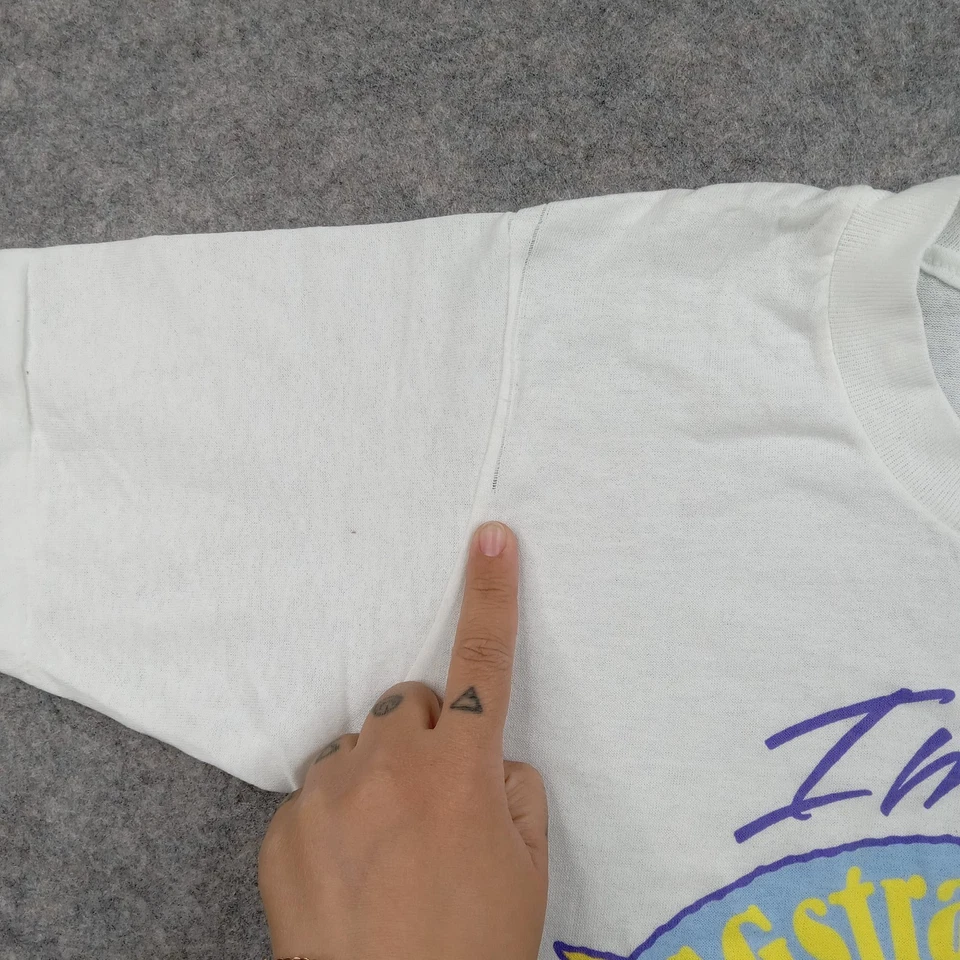 Vintage Hallmark Shirt Youth Small 6-8 Easter Graphic 90s USA Stedman Egg 644 - Image 4 of 4