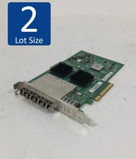 LOT OF 2 QLogic QLE2564 Quad Port 8Gb PCIe x8 Fibre FC HBA w/ FSPs