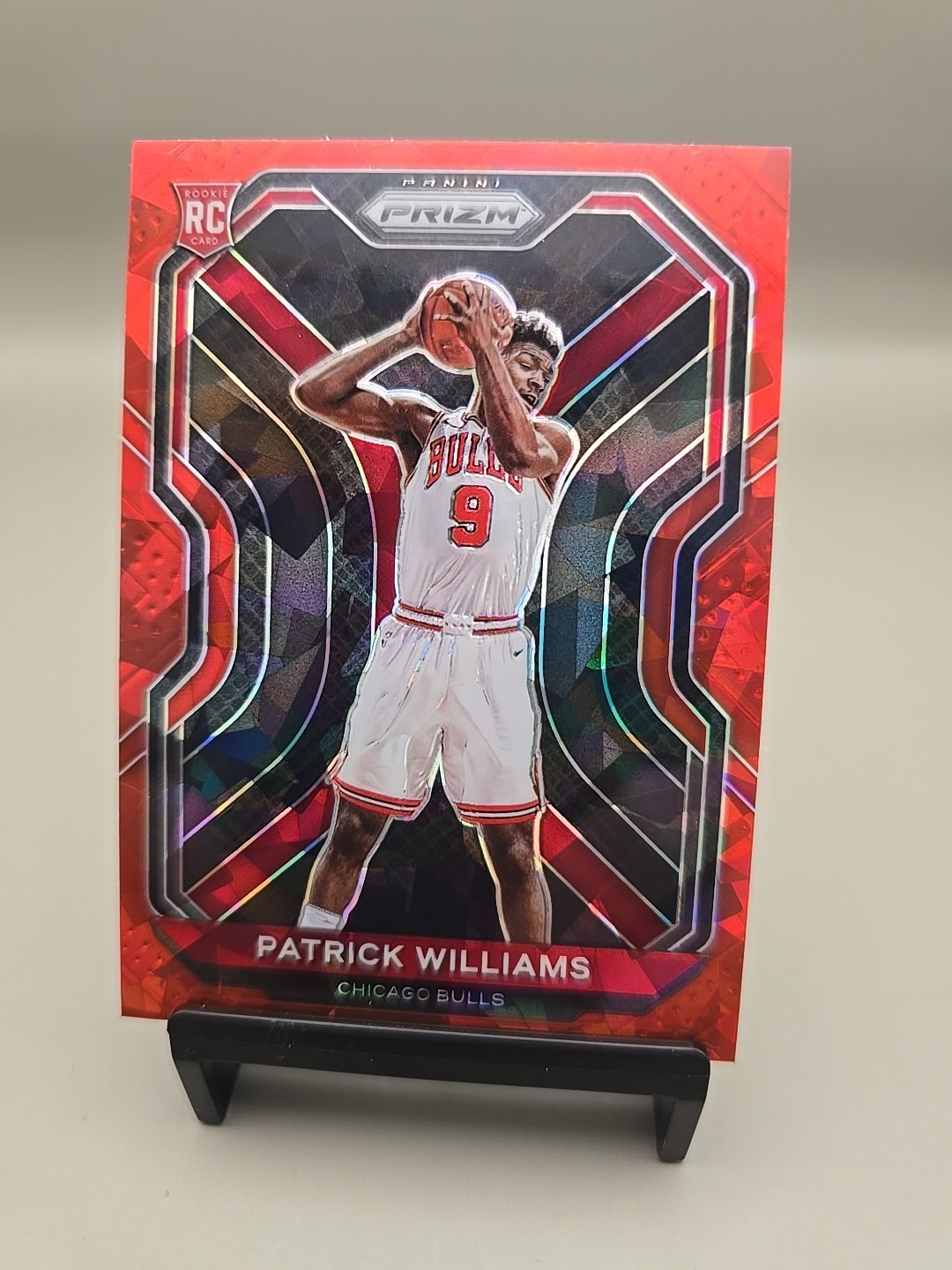 2020-21 Panini Prizm - Red Ice Prizm #288 Patrick Williams (RC)