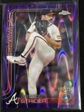 2025 Topps Chrome Purple Raywave Refractor /250 Spencer Strider #46 SP SSP