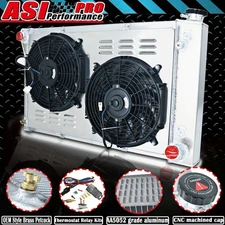 ASI 4 Row Radiator+Shroud Fan For 1967-1972 Chevy/GMC C/K 10/20/30 Pickup CC369
