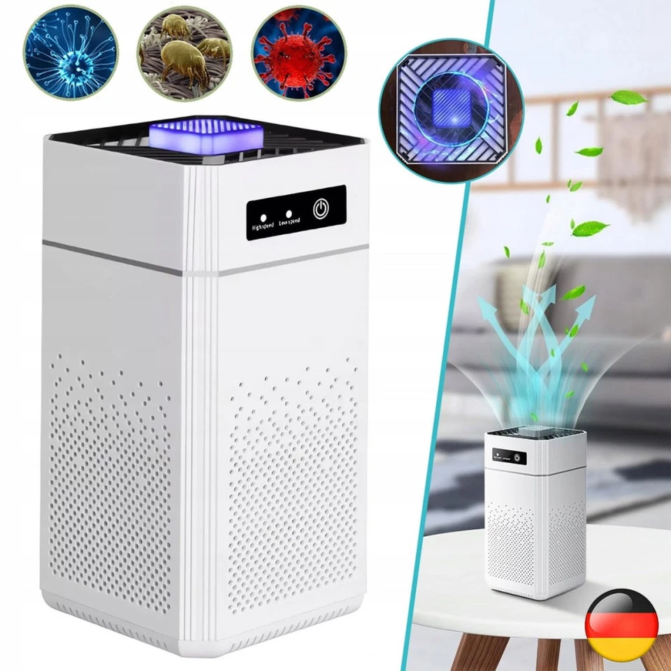 MARKENLOS Luftreiniger Allergiker, Luftreiniger Raucherzimmer Air Purifier mit HEPA Filter