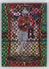 2023 Panini Select Draft Picks Concourse Green Squares Prizm Justin Fields 0ud4