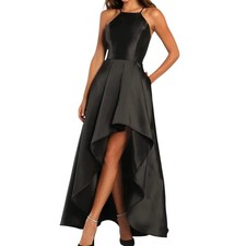 Lulus Women’s Broadway Show High-Low Gown Black Size Medium