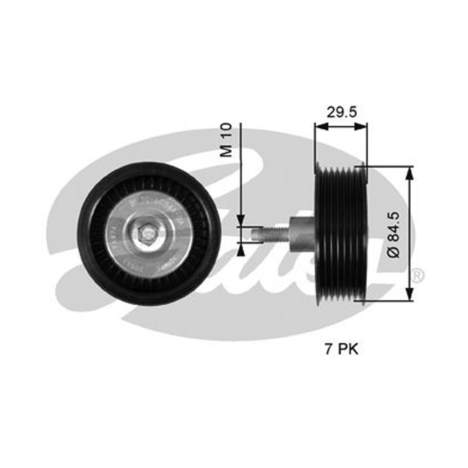 Aux Belt Idler Pulley fits FORD TRANSIT 2.2D 07 to 18 Guide Deflection Gates New - Image 8