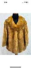 Vintage Natural Red Fox Fur Coat   Soft  Full Golden Red Fur   Chest 45    