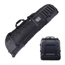 Sun Mountain Kube Copertura da Viaggio - Borsa da Volo Golf Compatta con Ruote - Nero      