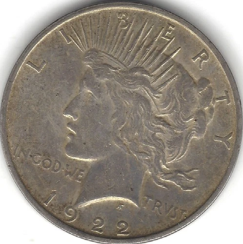 1922-D, Peace Dollar, 90% Silver $1 coin  (U.S. Coins, Money, Collectibles)