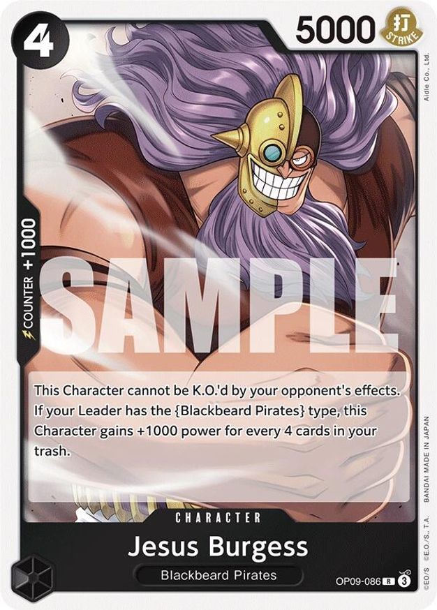 One Piece Jesus Burgess (OP09-086/229) OP09 Emperors in the New World NM FOIL