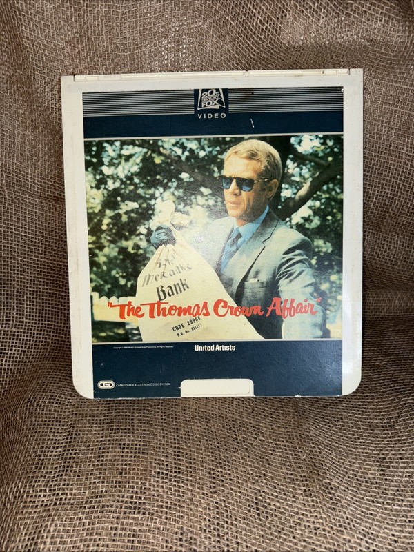 CED VIDEODISC “The Thomas Crown Affair” - Steve McQueen 1982  