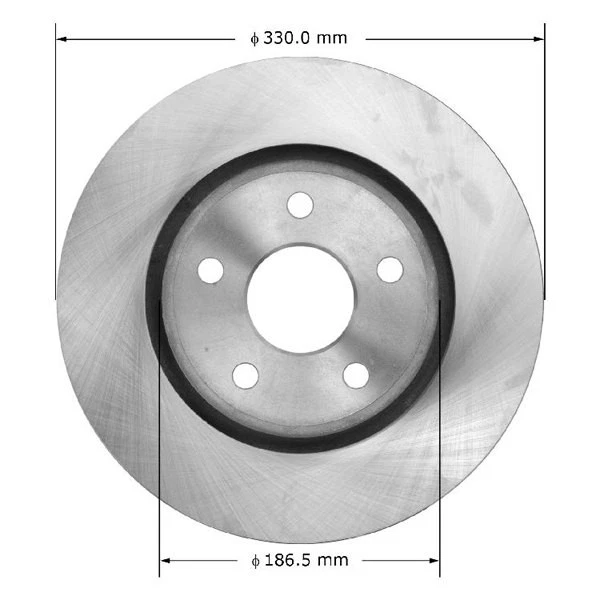 For Jeep Grand Cherokee 11-17 Global Premium Plain Vented Front Brake Rotor Foto 2 de 2