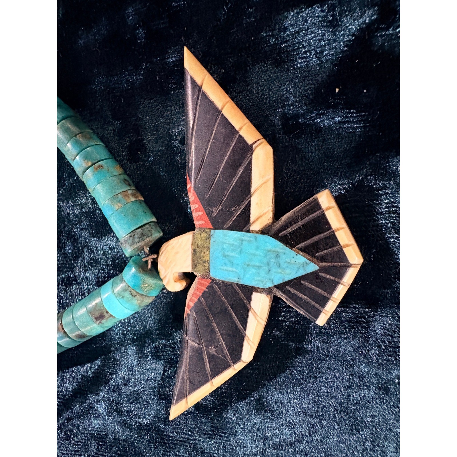 Native American Inspired Thunderbird Turquoise Ne… - image 9