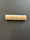 Roll 1947 D Uncirculated BU Old Bank Wrap Lincoln Wheat Penny Cent 1C