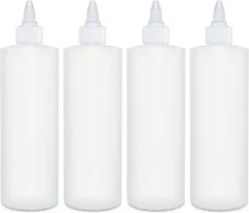 BRIGHTFROM Condiment Squeeze Bottles, 16 OZ Empty Squirt Bottle with Twist Top C